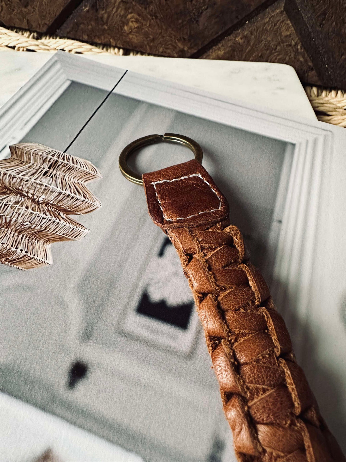 Lanière à clés Helma- Leather walnut