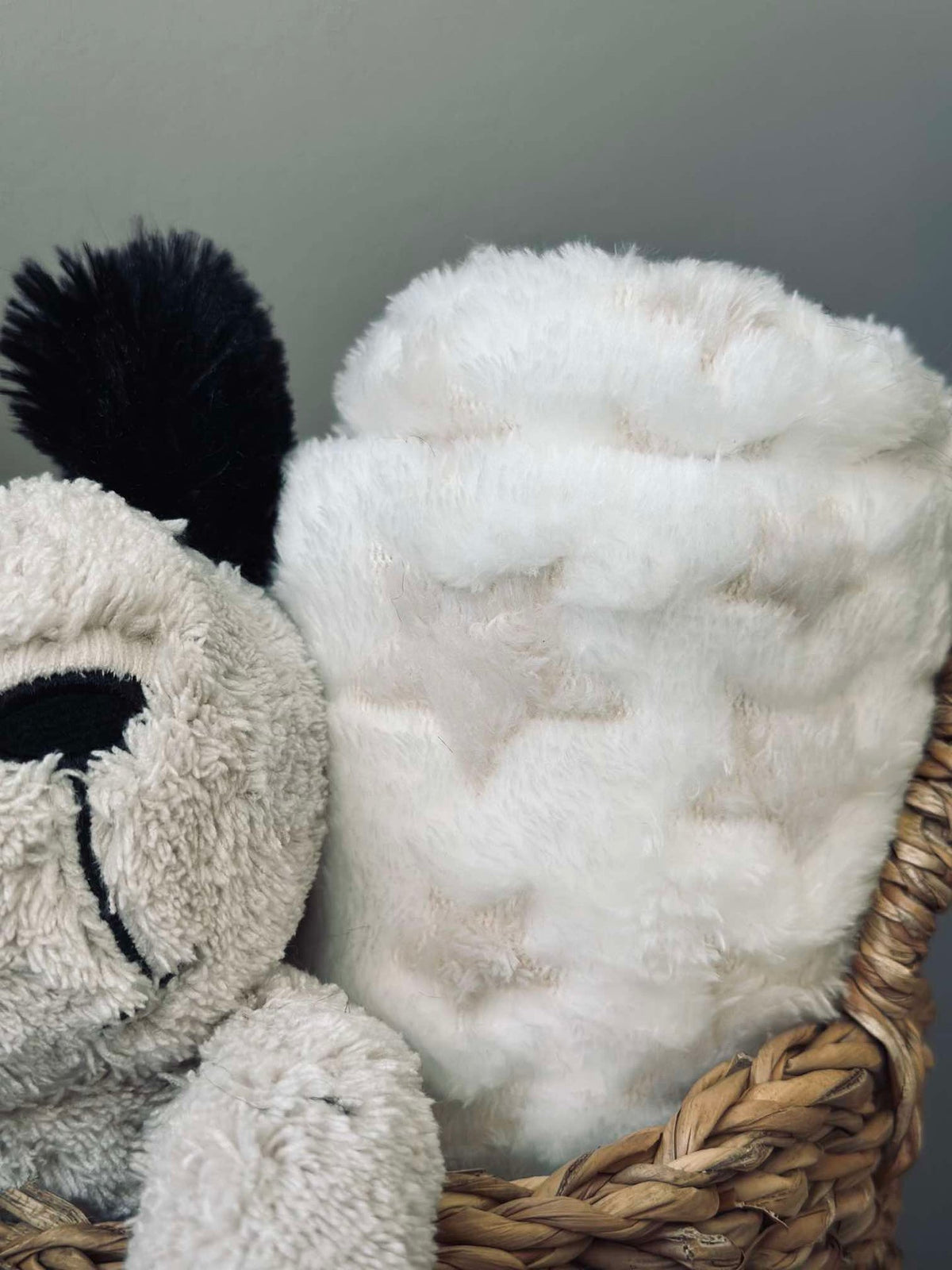 Couverture bébé avec chien en peluche