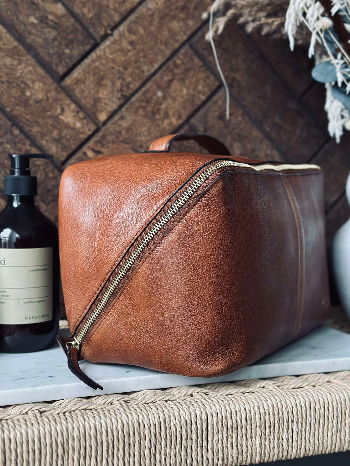 Trousse de toilette Halima Walnut - Large