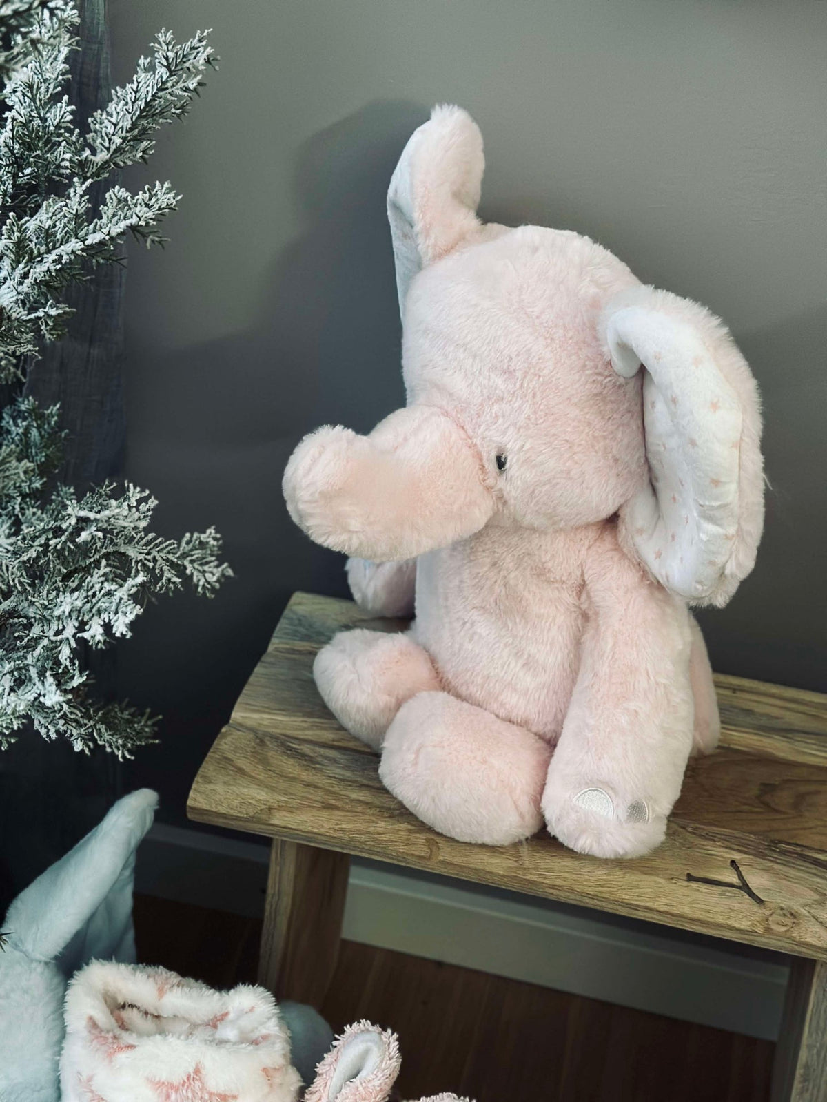 Peluche Éléphant 38 cm - Rose poudré