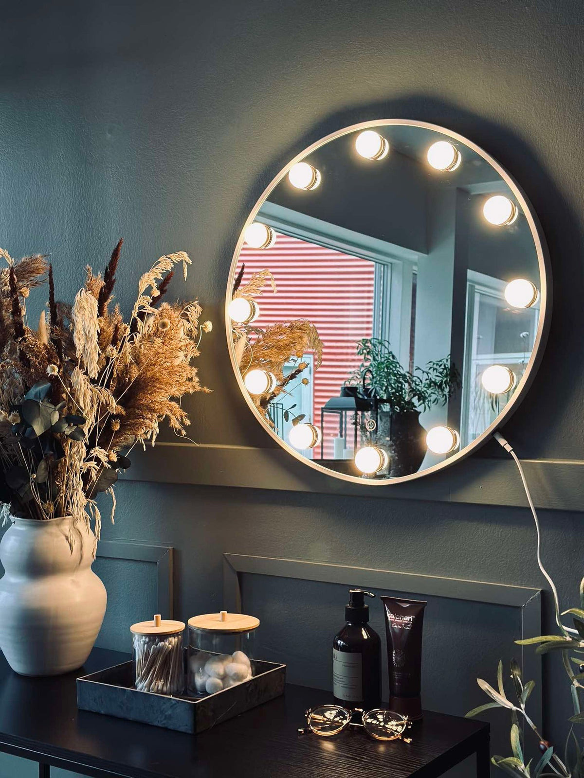 Miroir de maquillage Hollywood avec lumière - Diam. 50 cm
