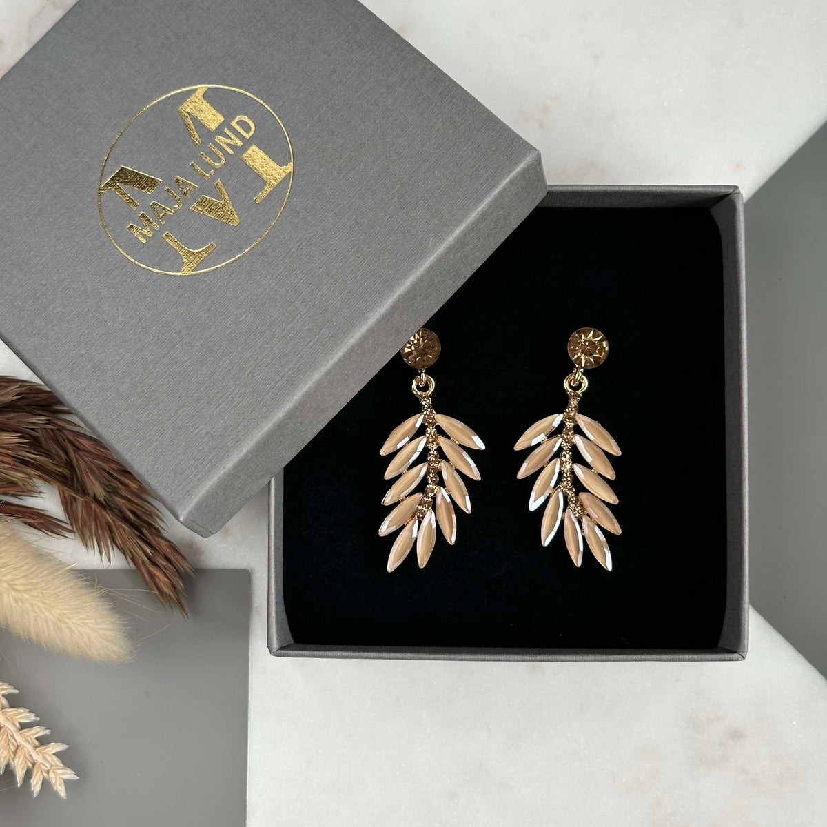 Boucles d’oreilles Feather - Golden