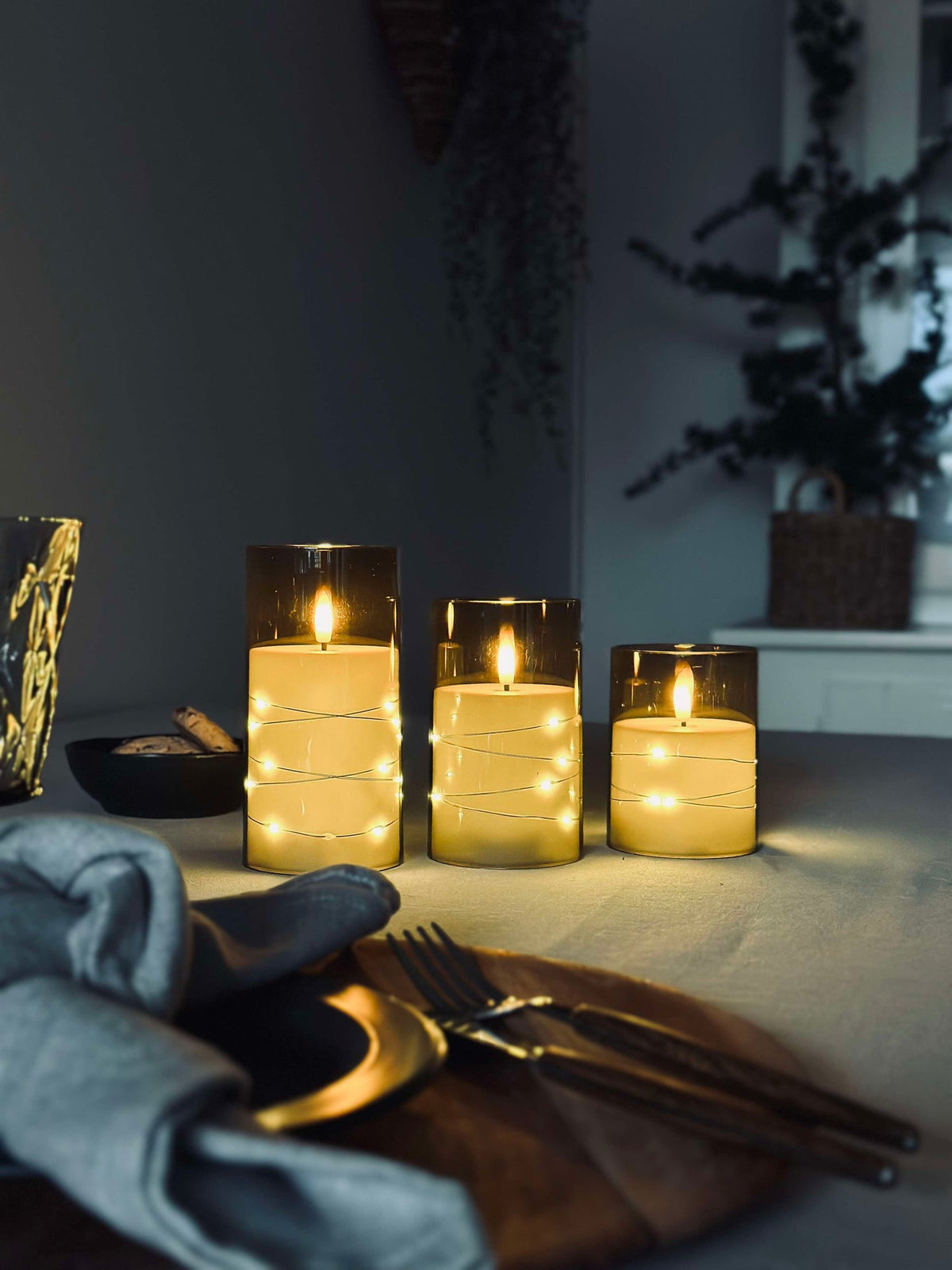 LED Lys ALMA 3 pièces avec télécommande
