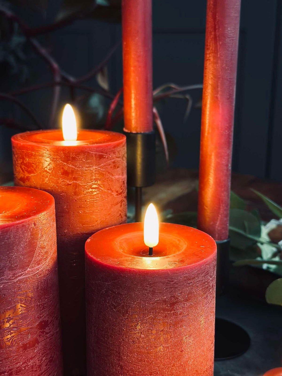 Lot de bougies LED de 10 pièces - Rouge