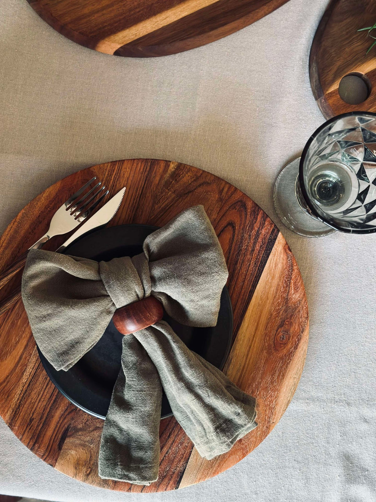 Assiette acacia - 30 cm