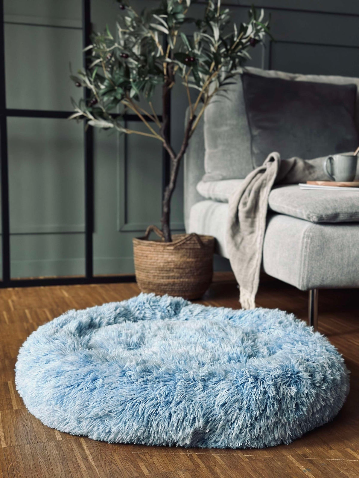 Panier pour chien Fluffy - Dia 60 cm Bleu
