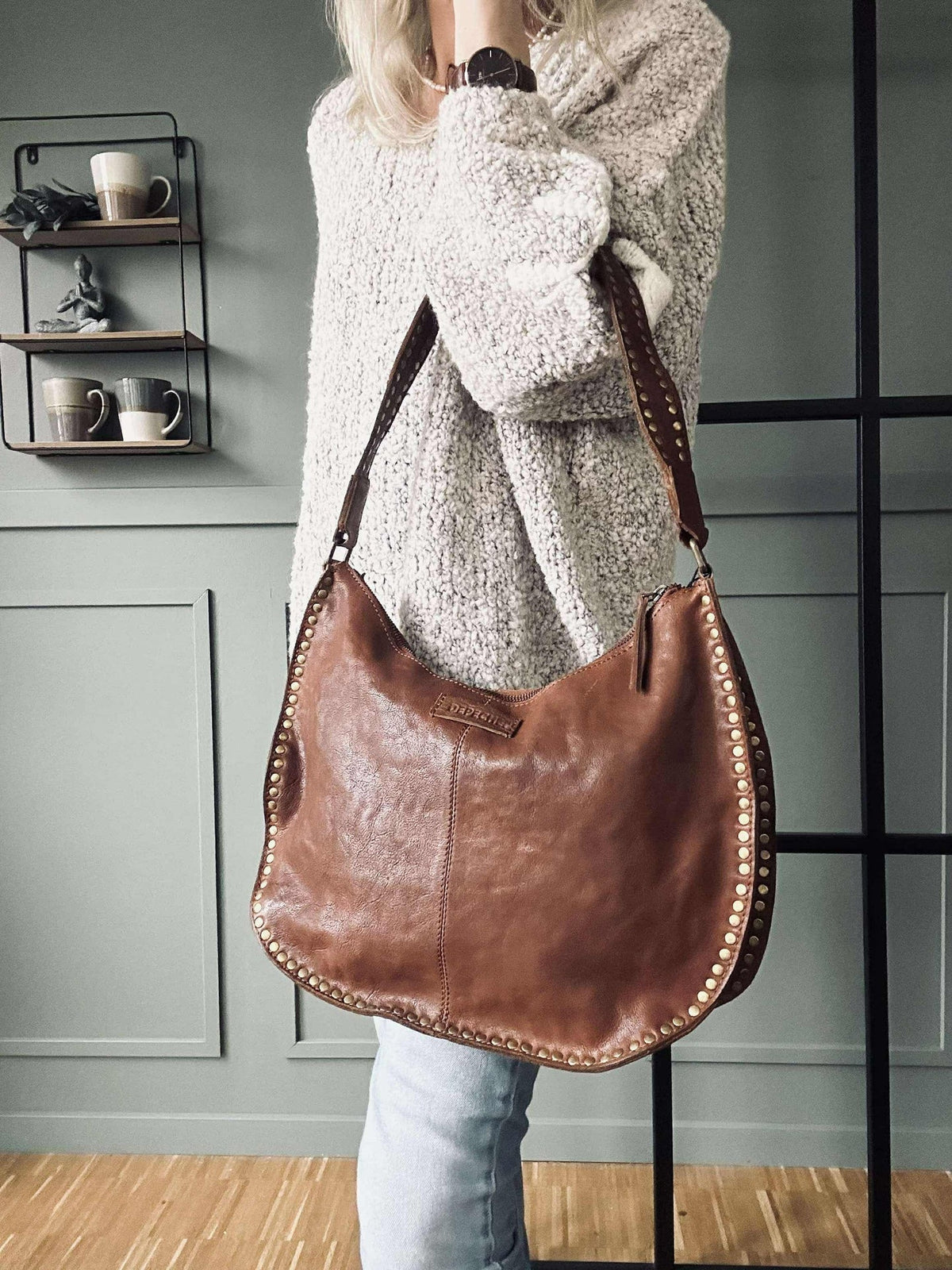 Sac bandoulière Celia Cognac