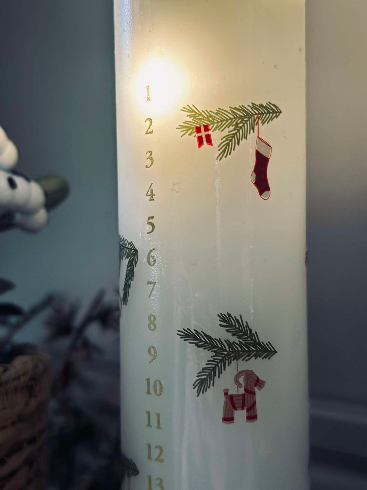 Bougie calendrier LED avec télécommande