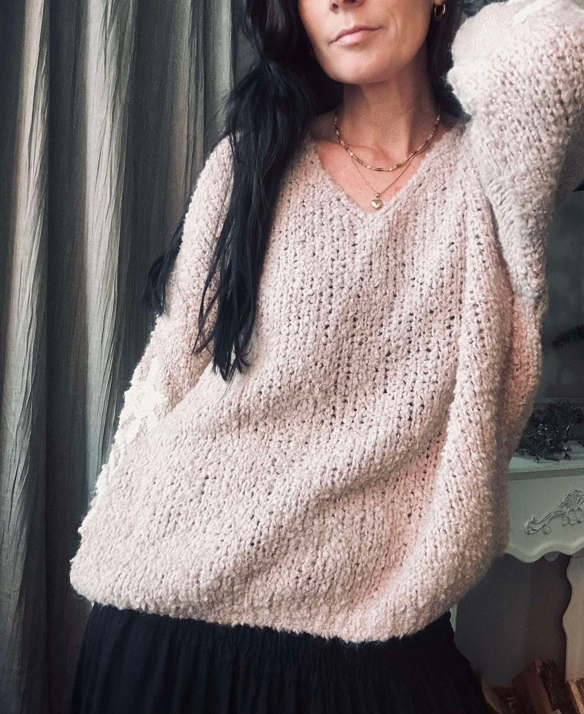 Pull en maille Almond Rose