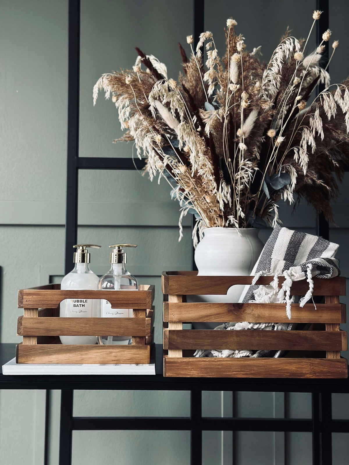 Cageots à pommes en acacia - Lot de 2 pièces