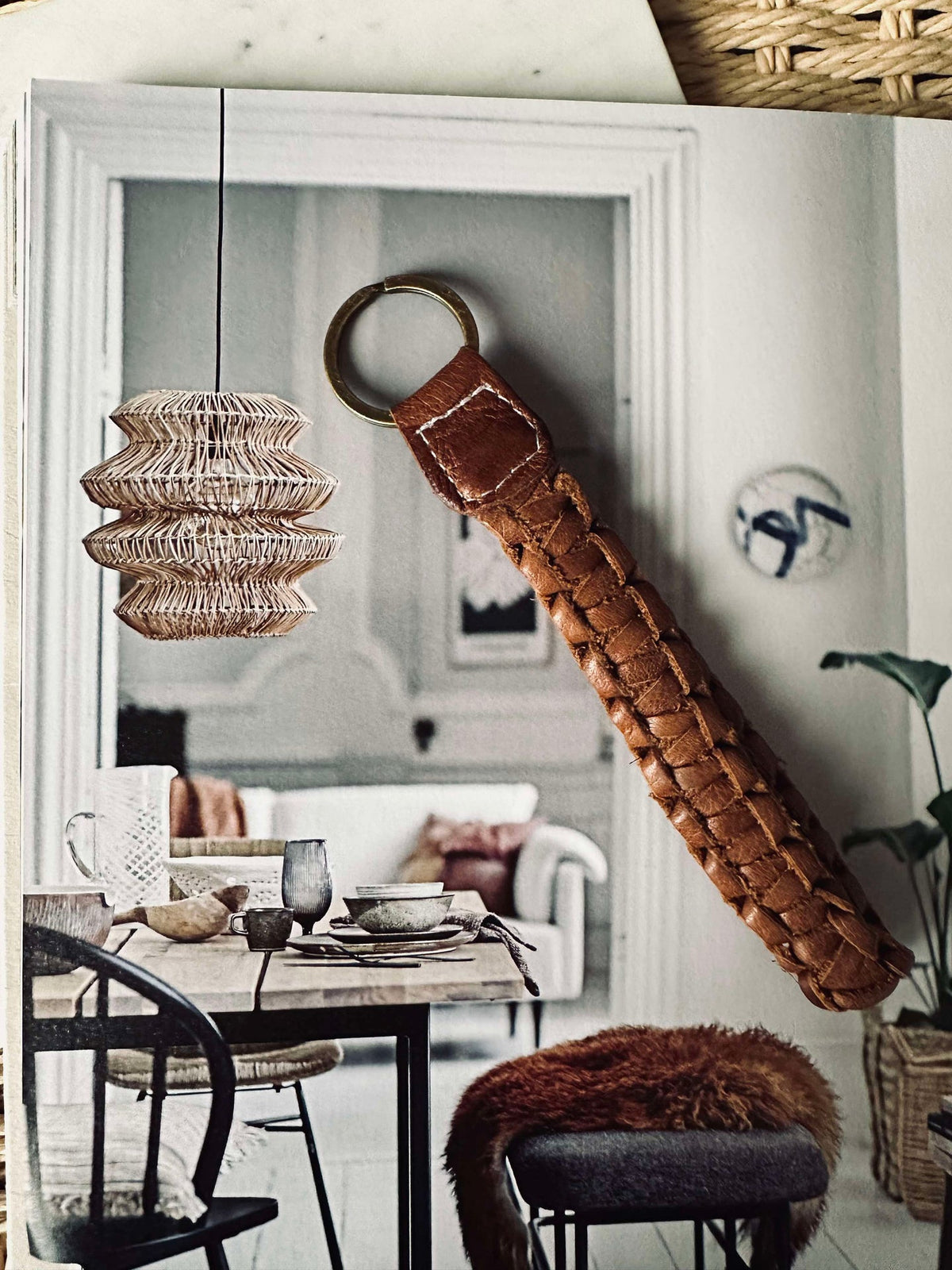 Lanière à clés Helma- Leather walnut