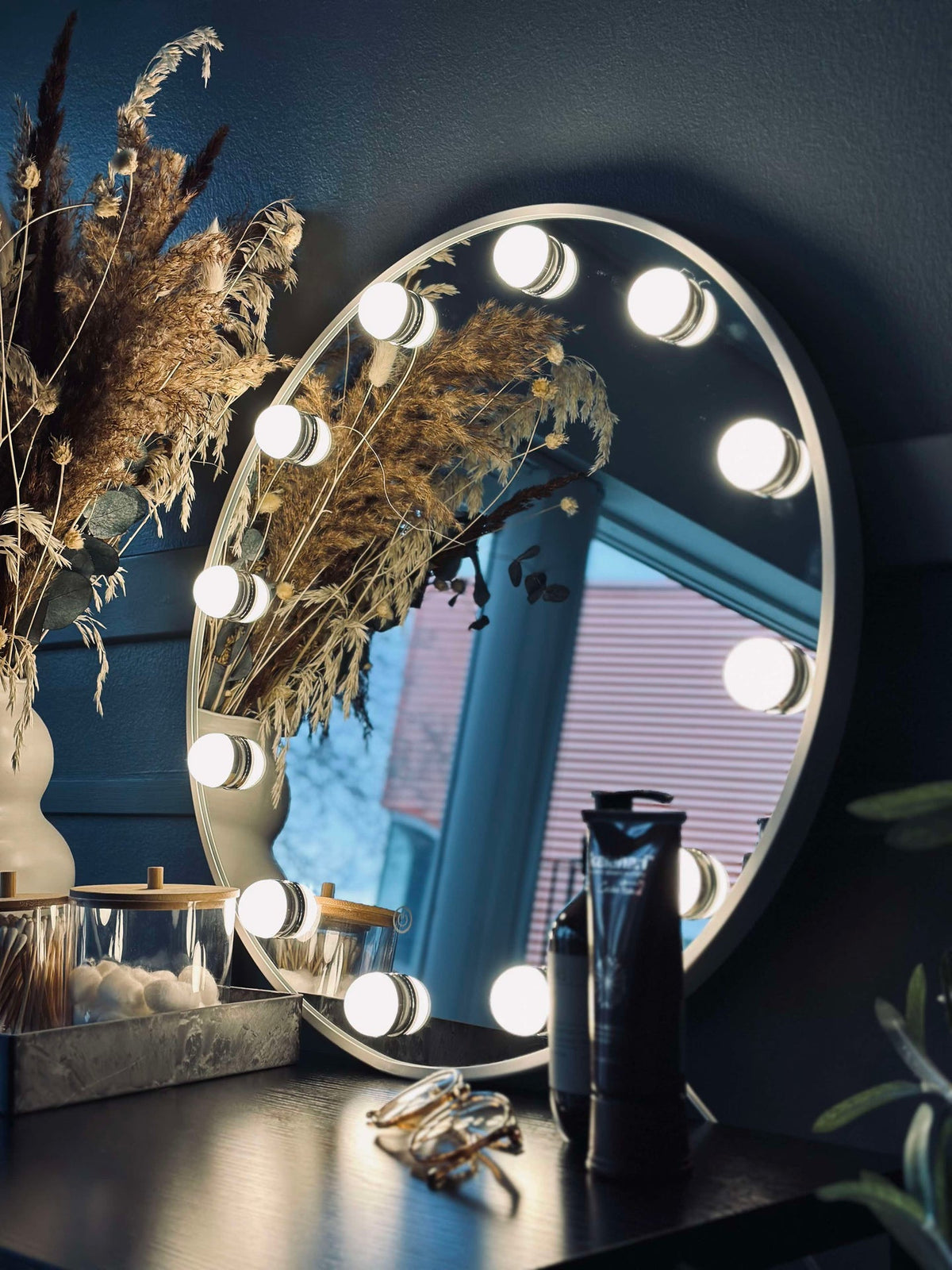 Miroir de maquillage Hollywood avec lumière - Diam. 50 cm