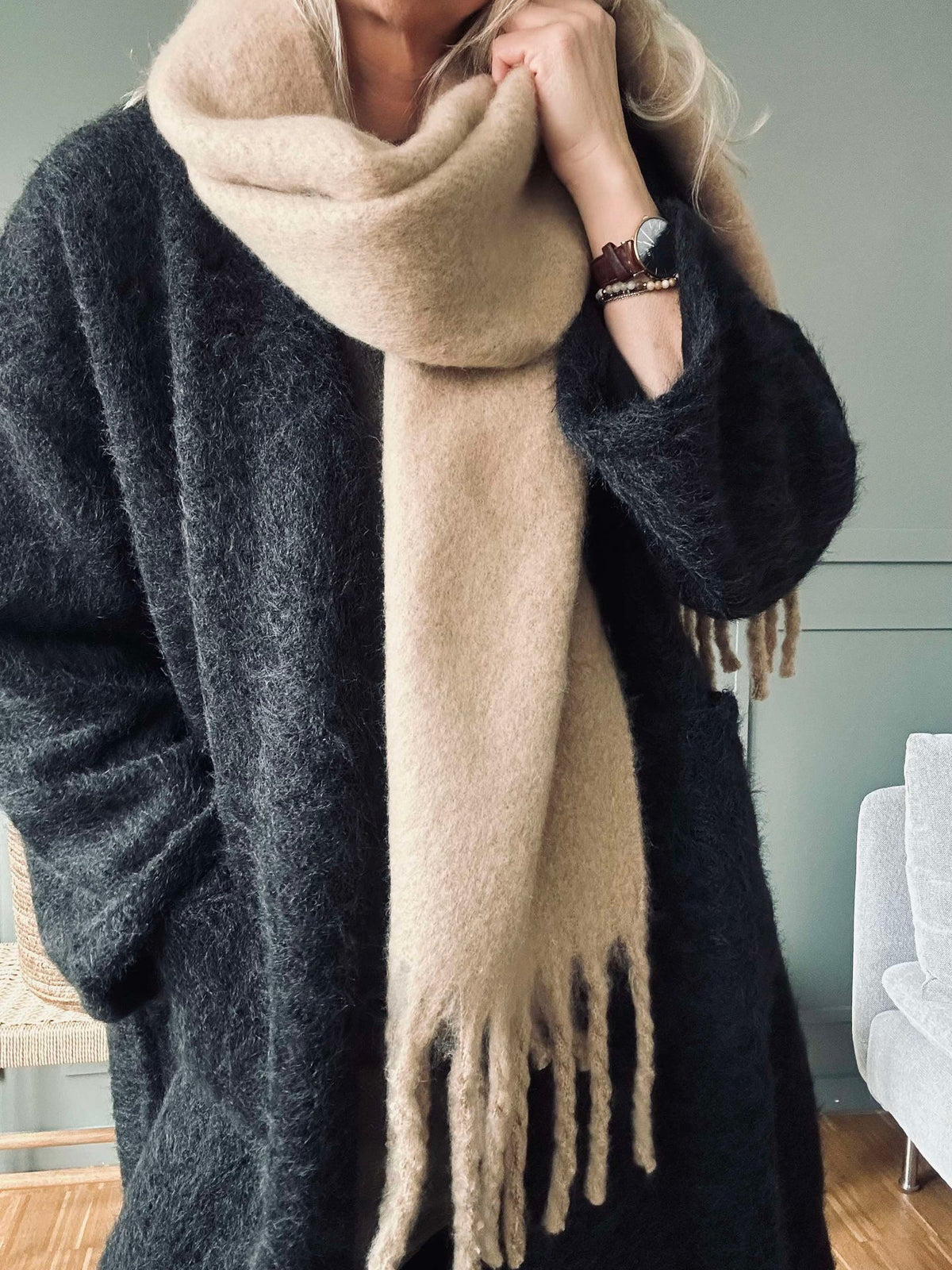 Écharpe Beige