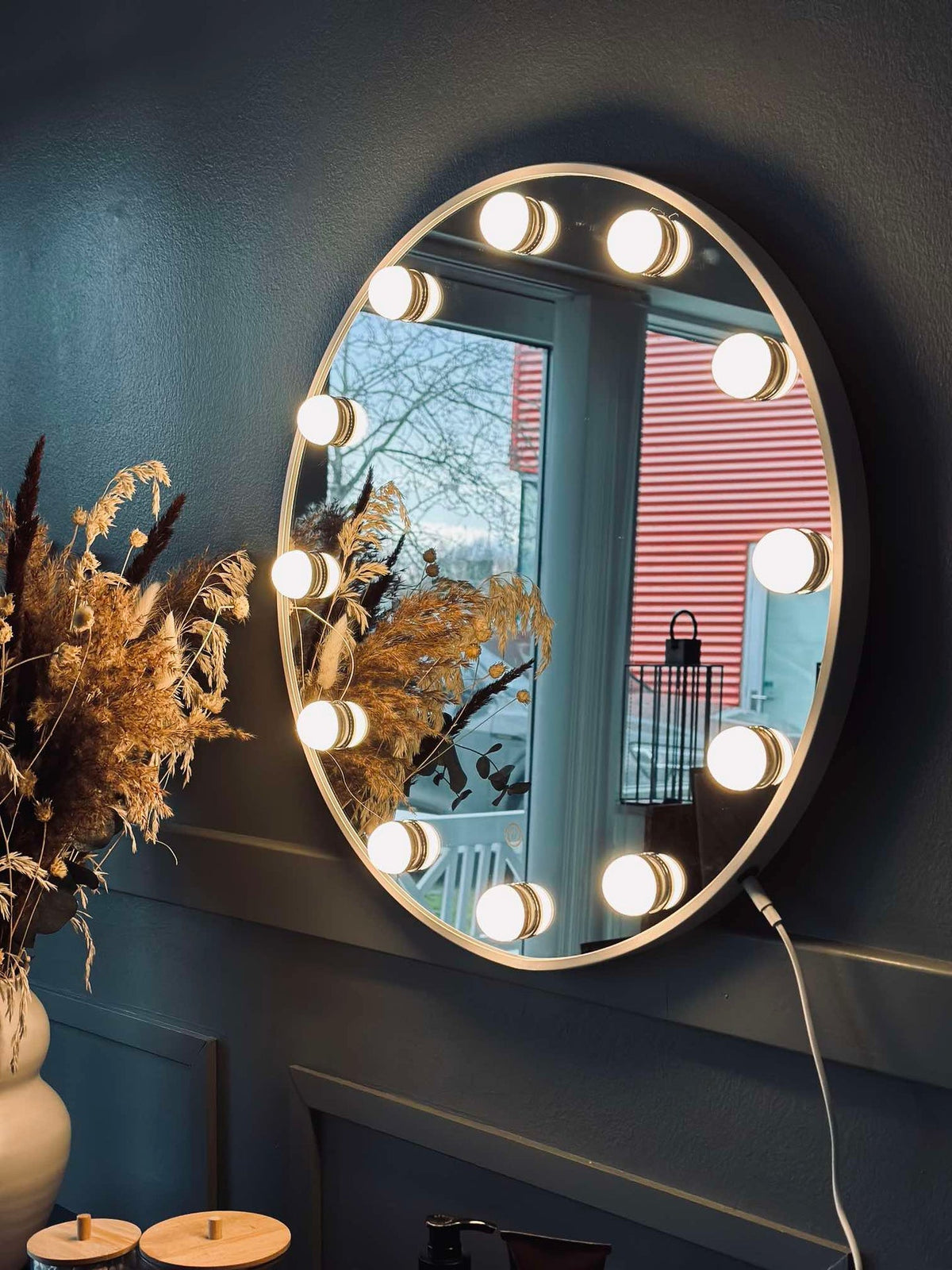 Miroir de maquillage Hollywood avec lumière - Diam. 50 cm