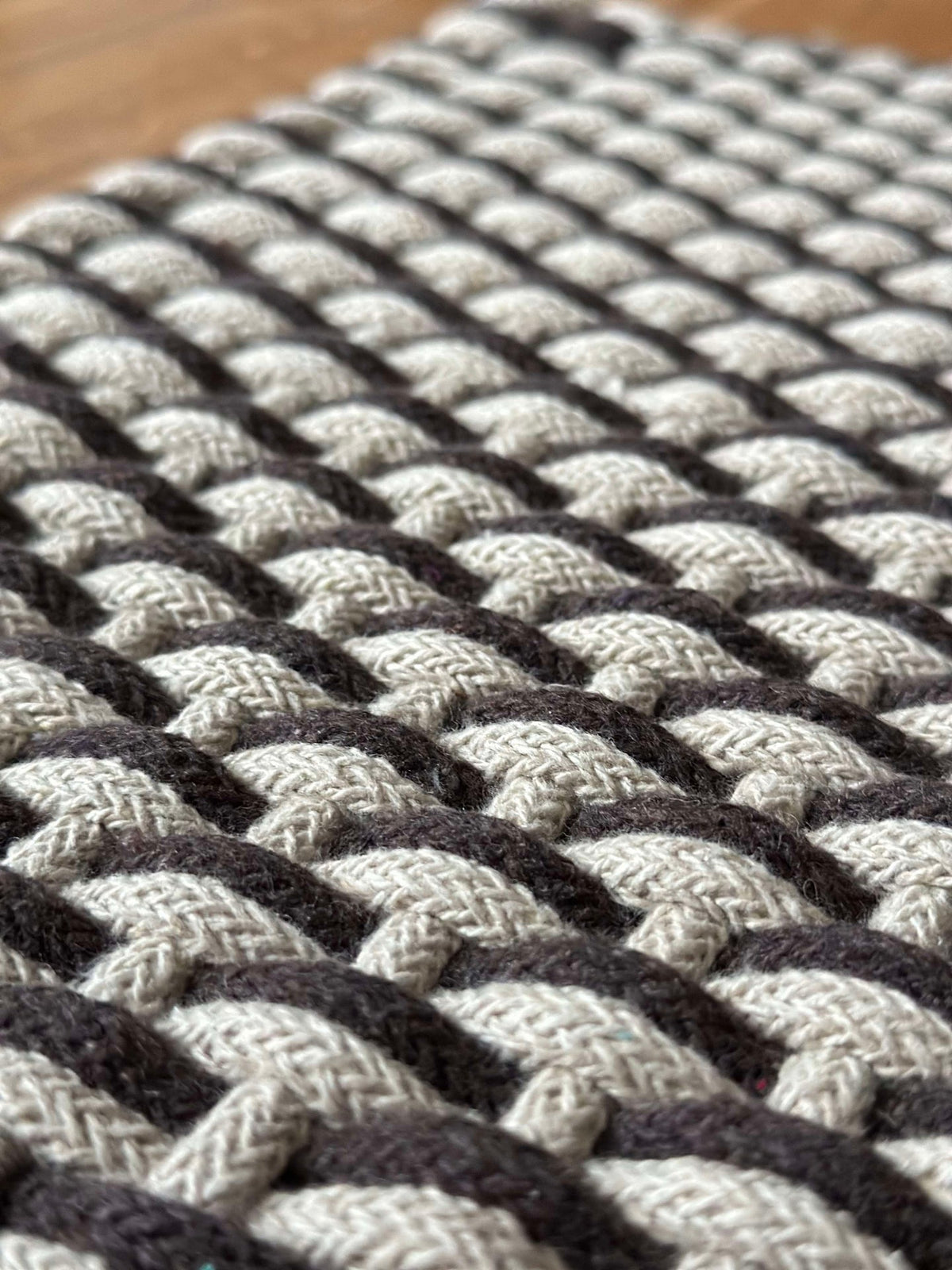 Tapis en coton tressé - Brun