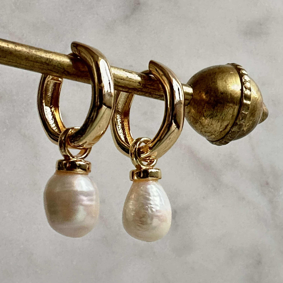 Boucles d’oreilles Signe avec perles de culture d’eau douce