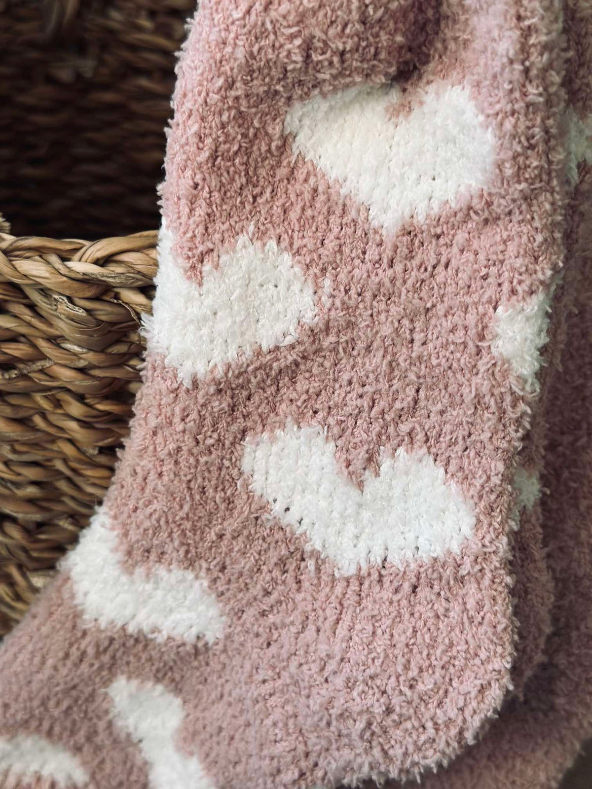 Chaussettes Fluffy Rose - Lot de 2 paires