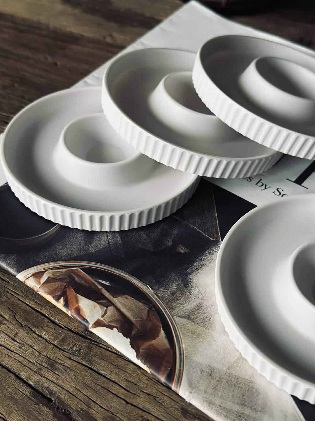 Coquetiers en mélamine blanc - 4 pcs.