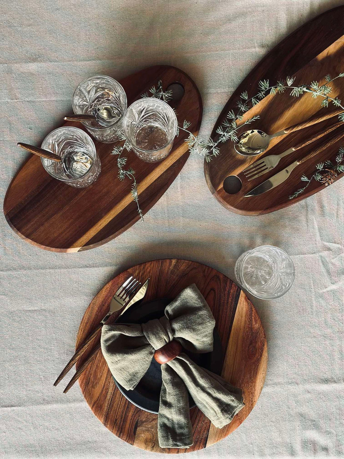 Assiette en acacia - 25 cm