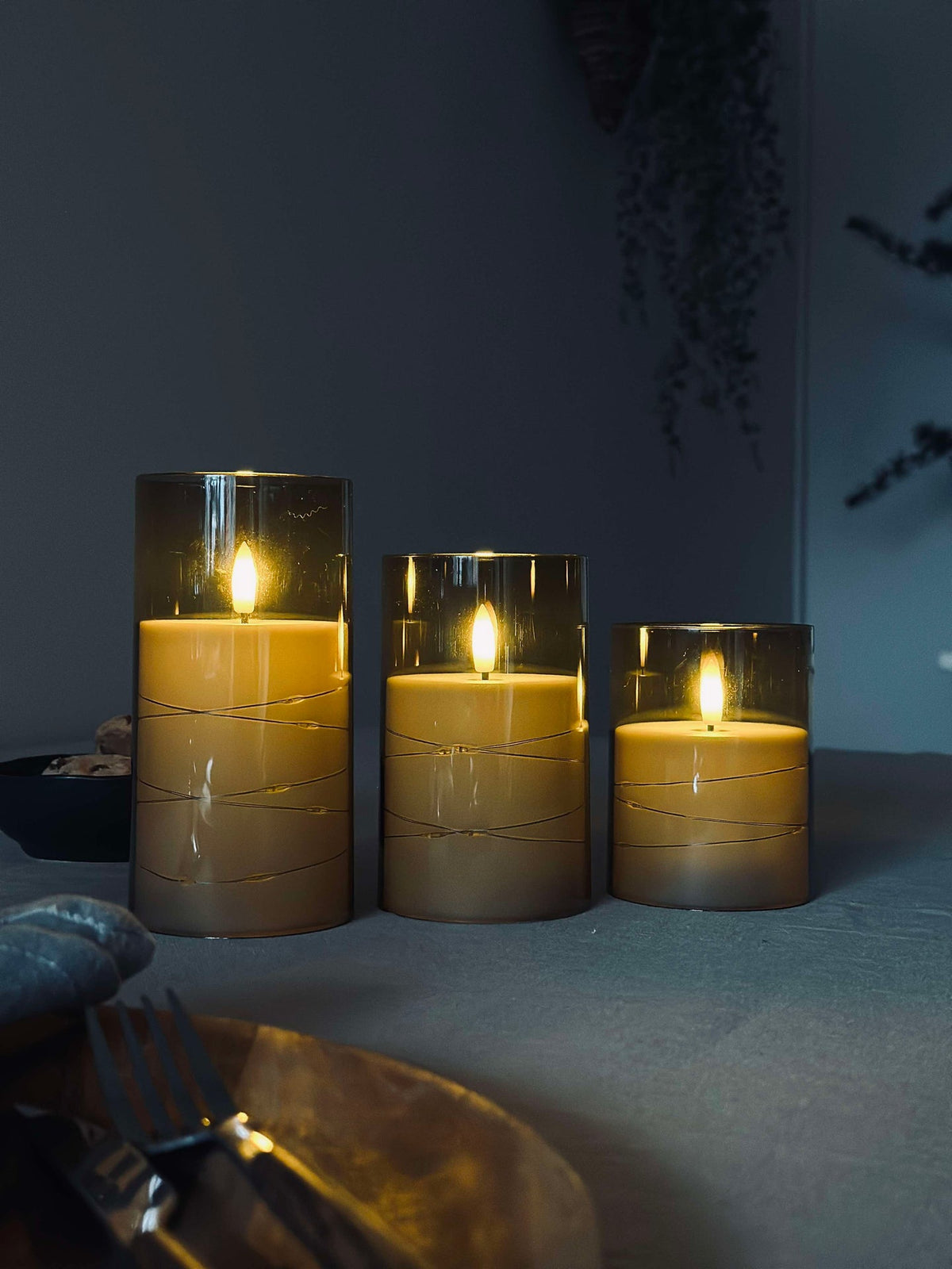 LED Lys ALMA 3 pièces avec télécommande