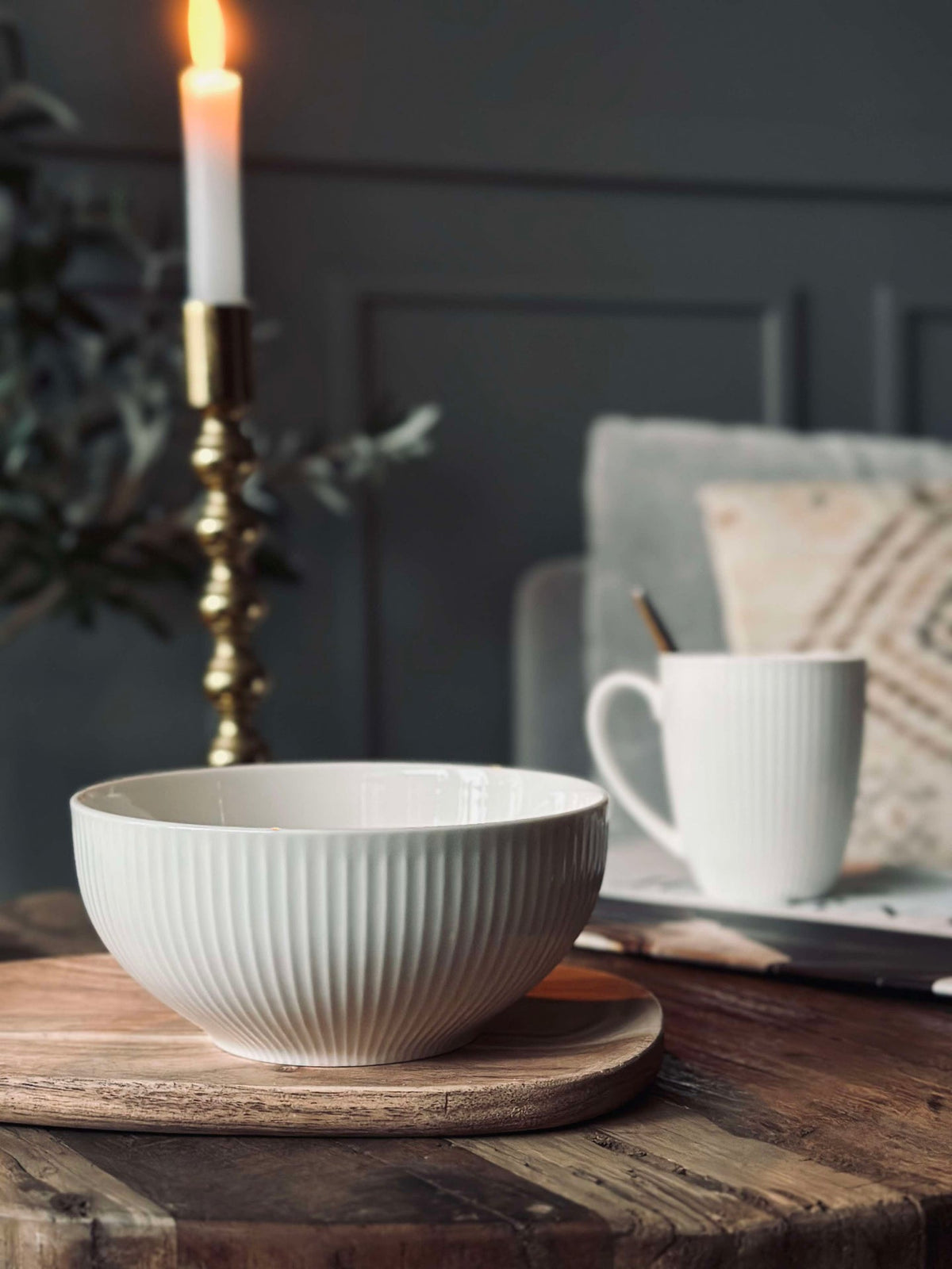Bol Côtelé - Porcelaine