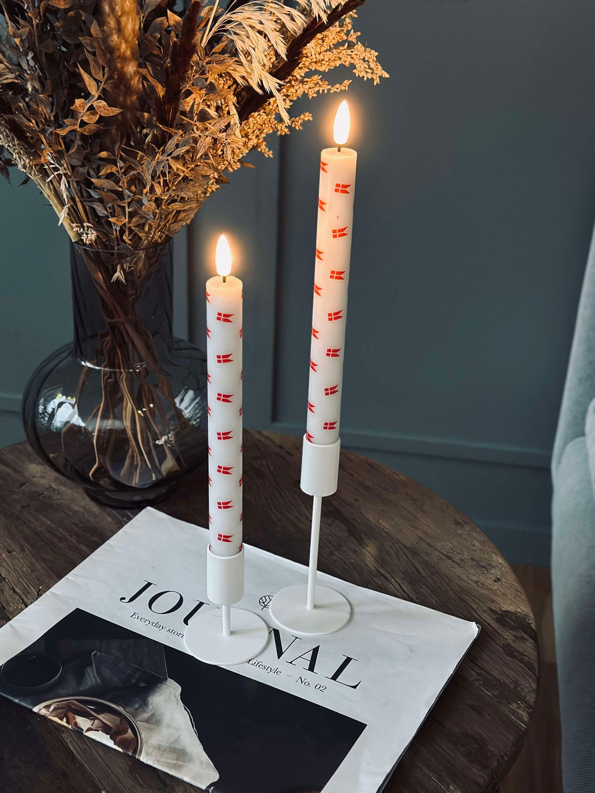 Bougies LED de table 2 pcs - Drapeau