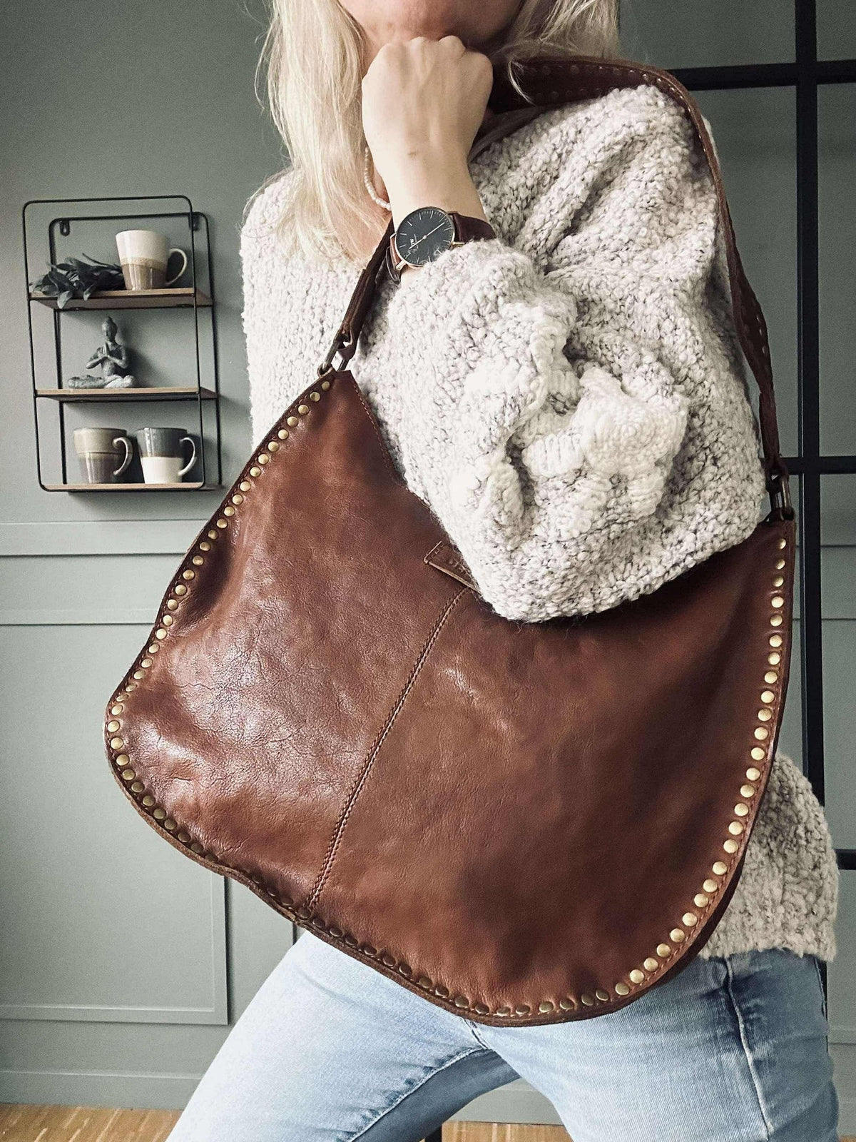 Sac bandoulière Celia Cognac