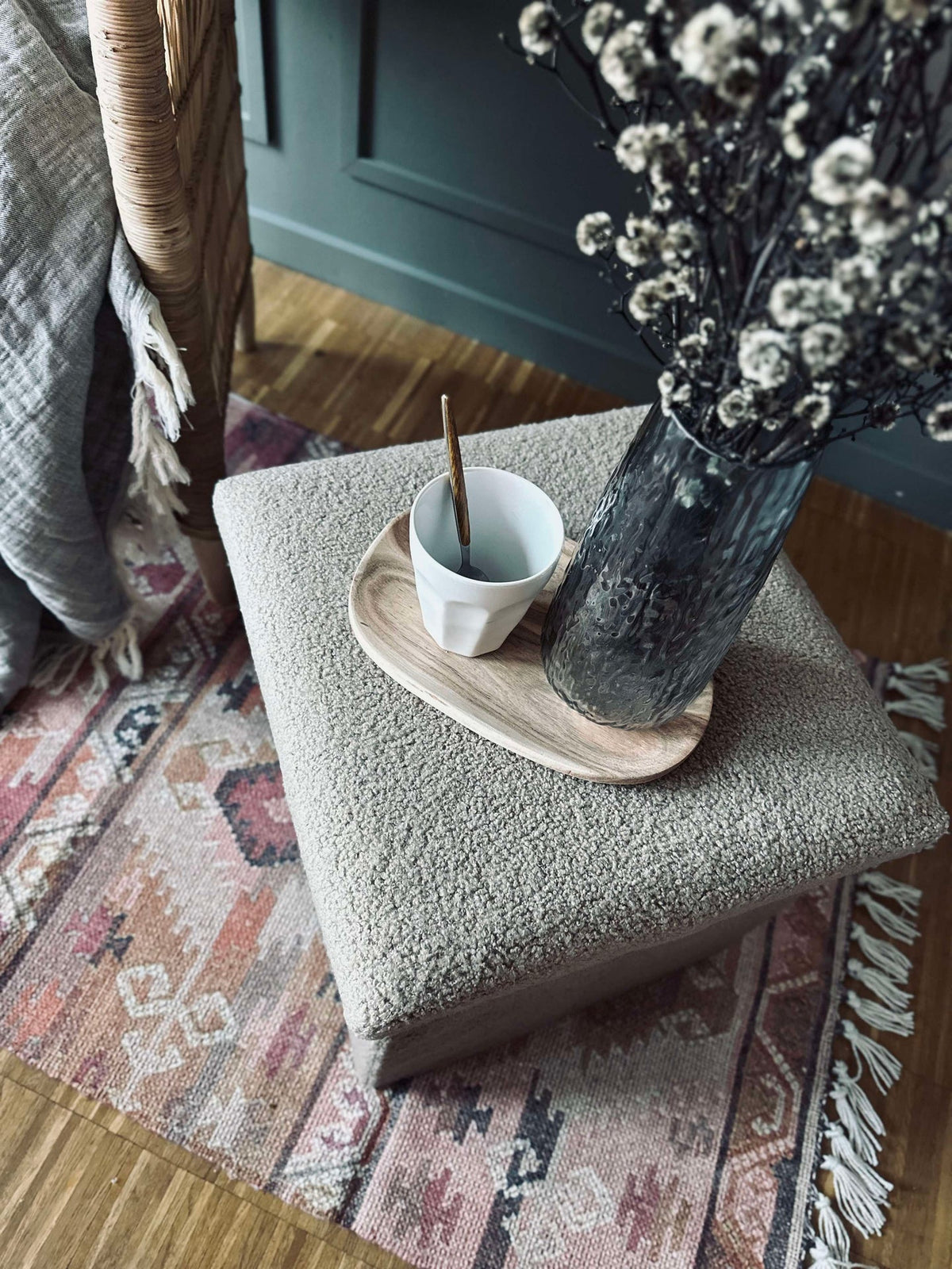 Coffre avec couvercle - Beige
