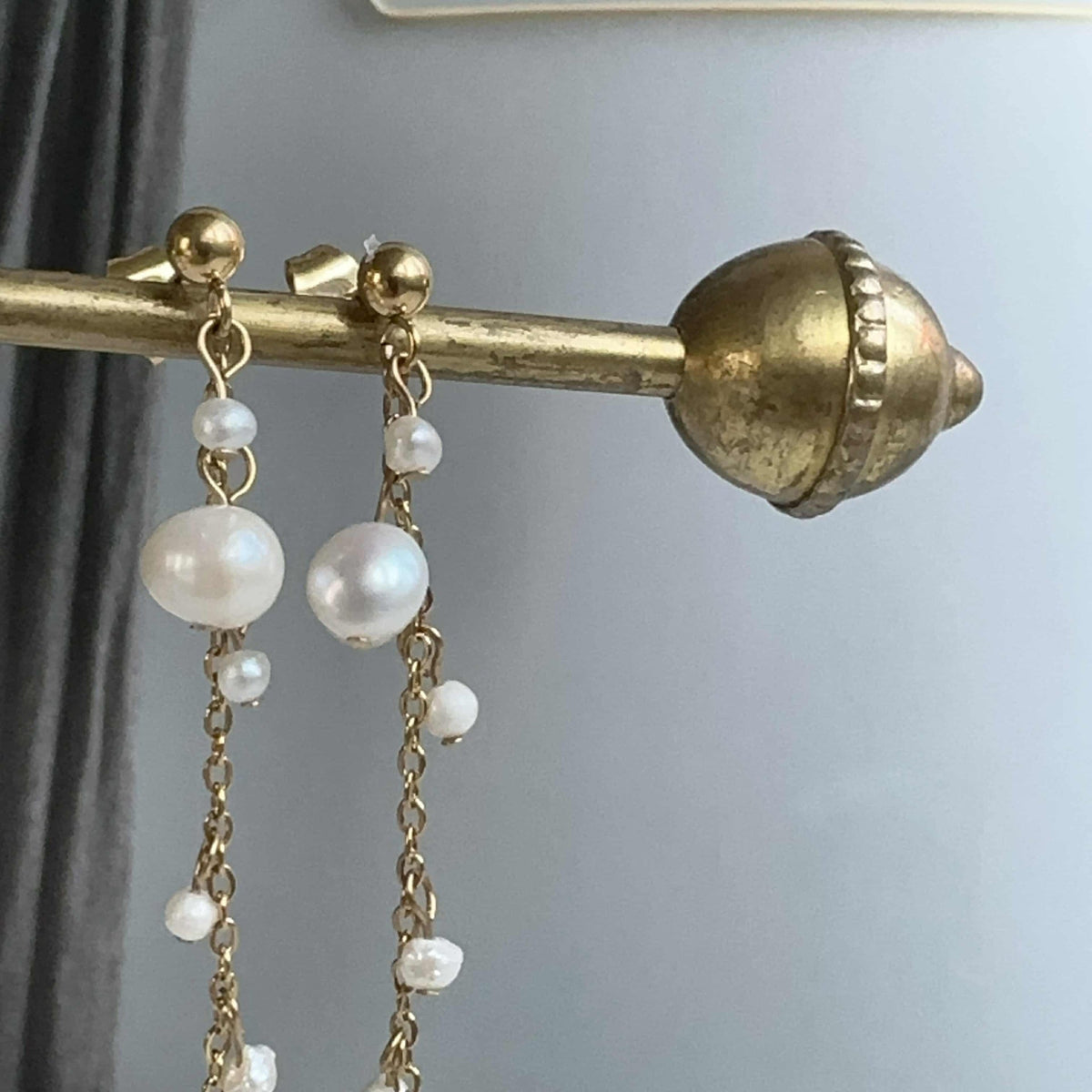 Boucles d’oreilles Flora avec perles d’eau douce