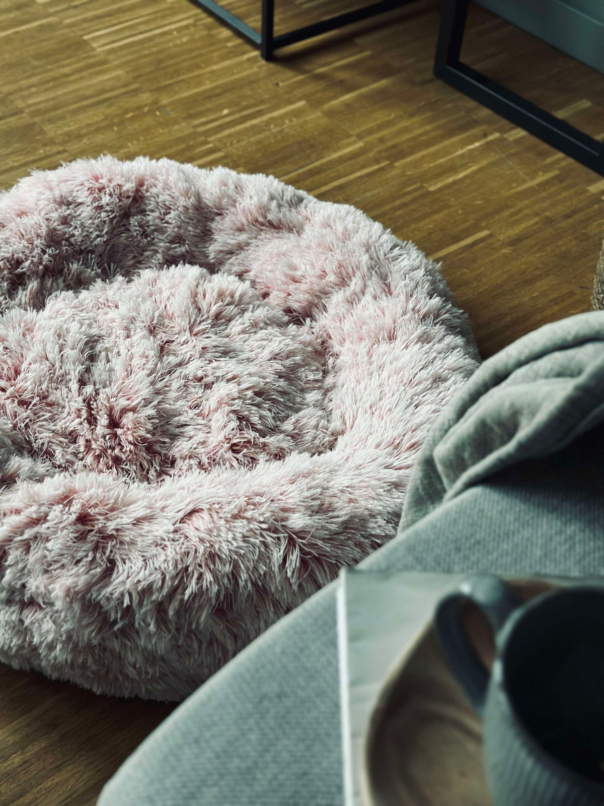 Panier pour chien Fluffy - Dia 60 cm Rose