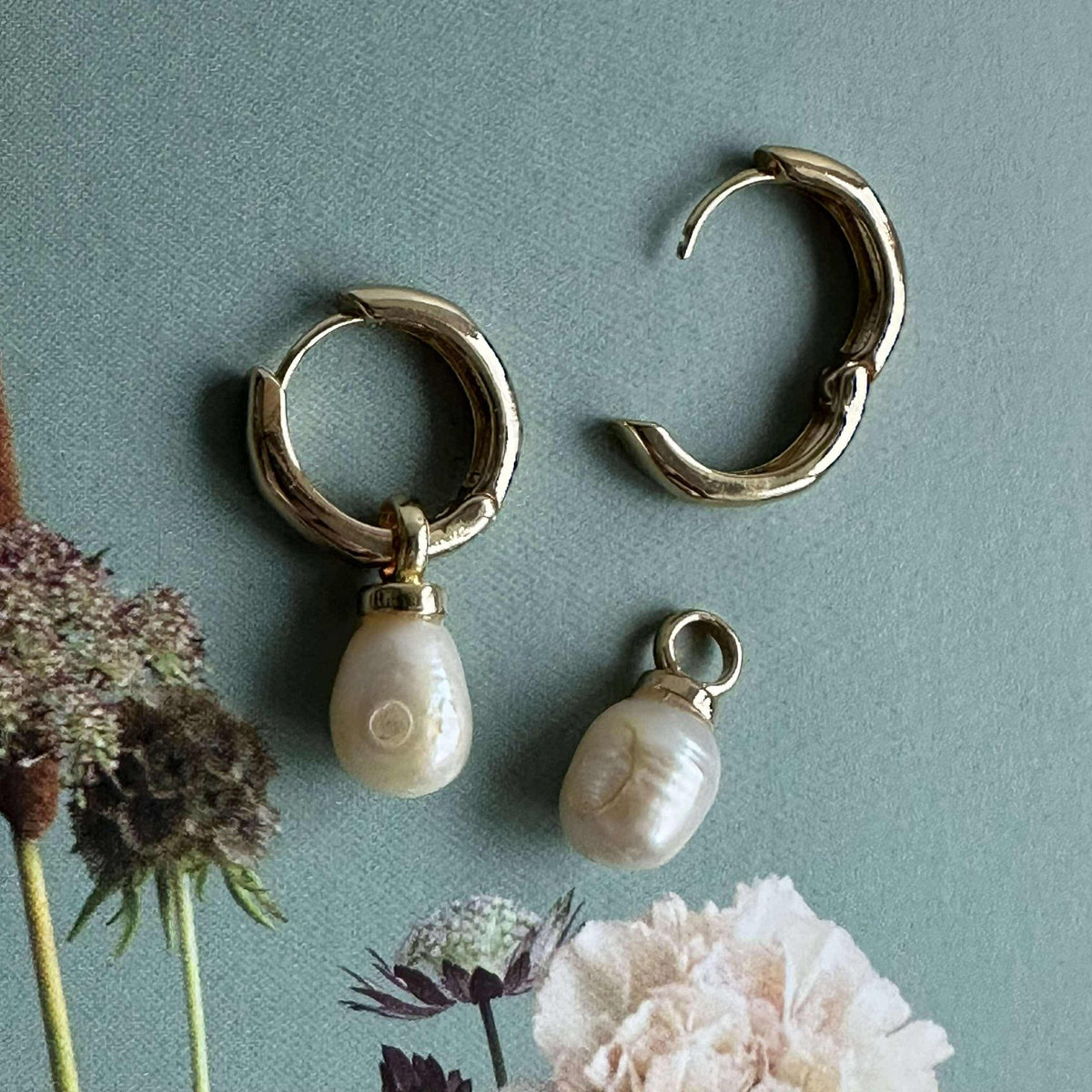 Boucles d’oreilles Signe avec perles de culture d’eau douce