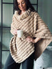 Poncho en fausse fourrure