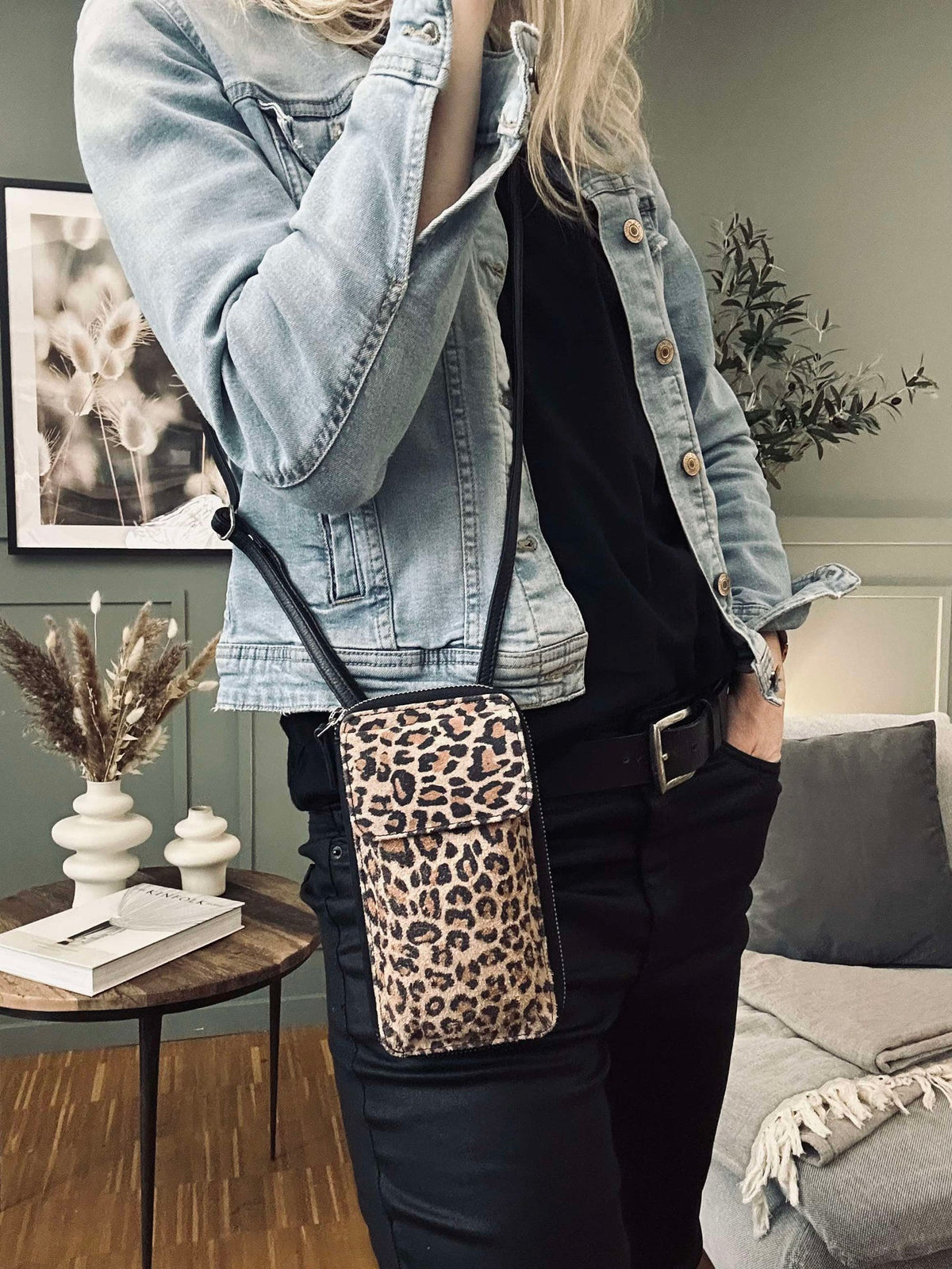 Petite pochette téléphone / crossover Daily Leopard - Small