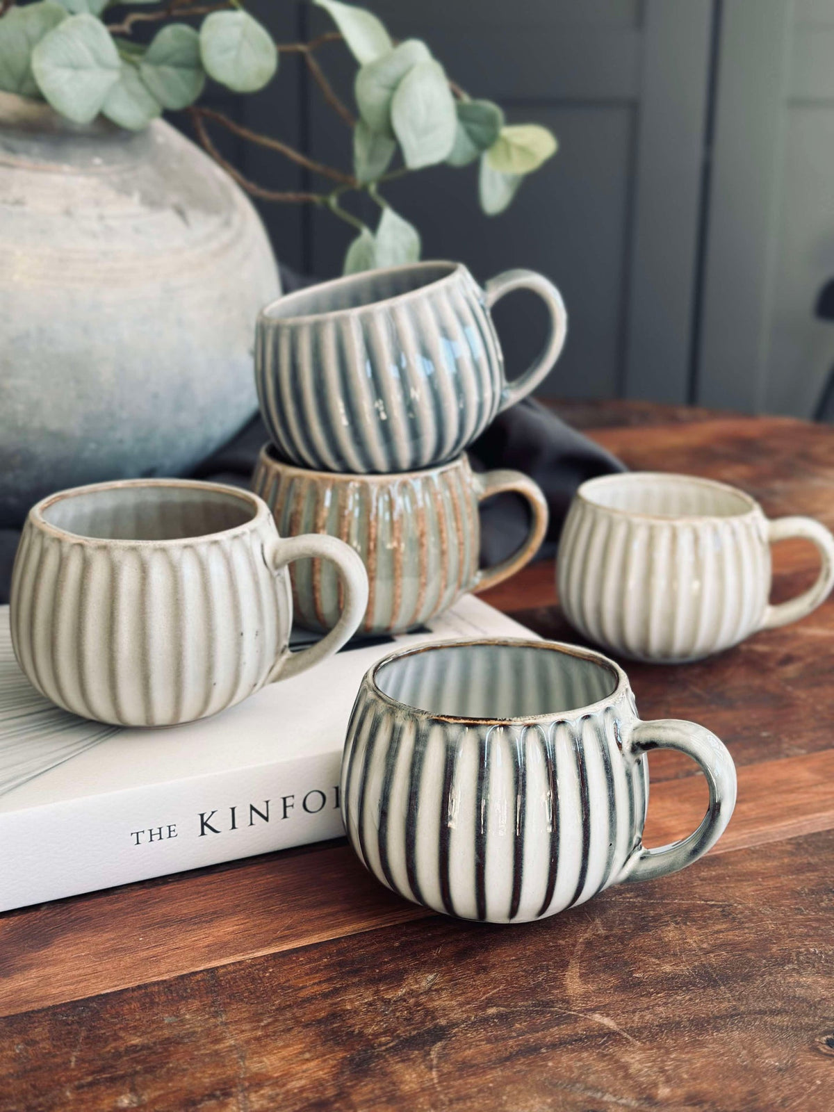 Tasse VIGA Strie - Gris / brun