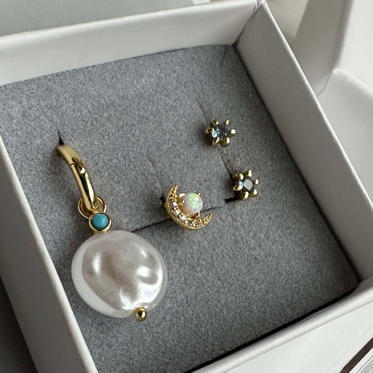 Box mix OLYMPIA avec 4 boucles d’oreilles - Argent sterling