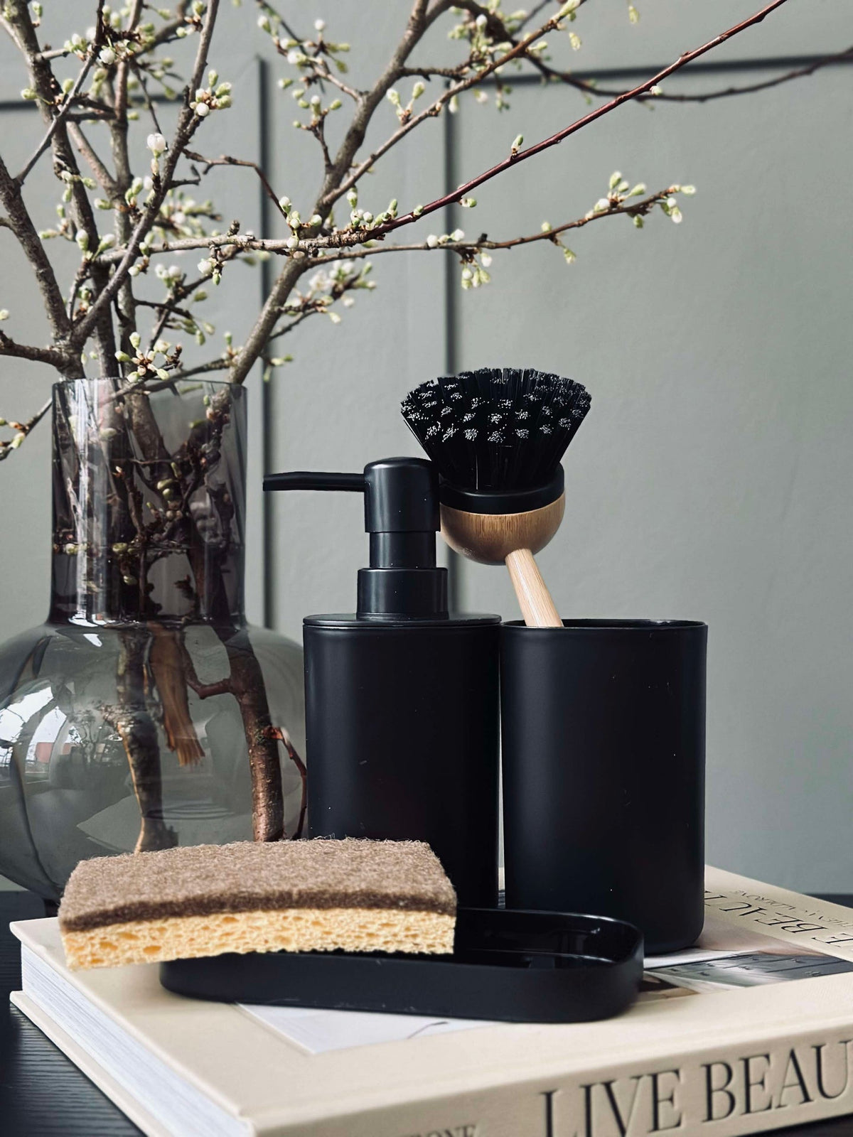 Ensemble de distributeurs noir - lot de 3 pièces