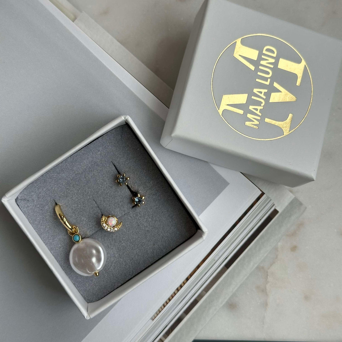 Box mix OLYMPIA avec 4 boucles d’oreilles - Argent sterling
