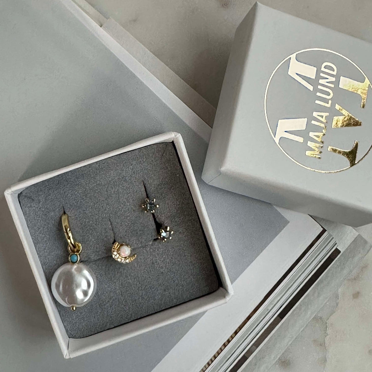 Box mix OLYMPIA avec 4 boucles d’oreilles - Argent sterling