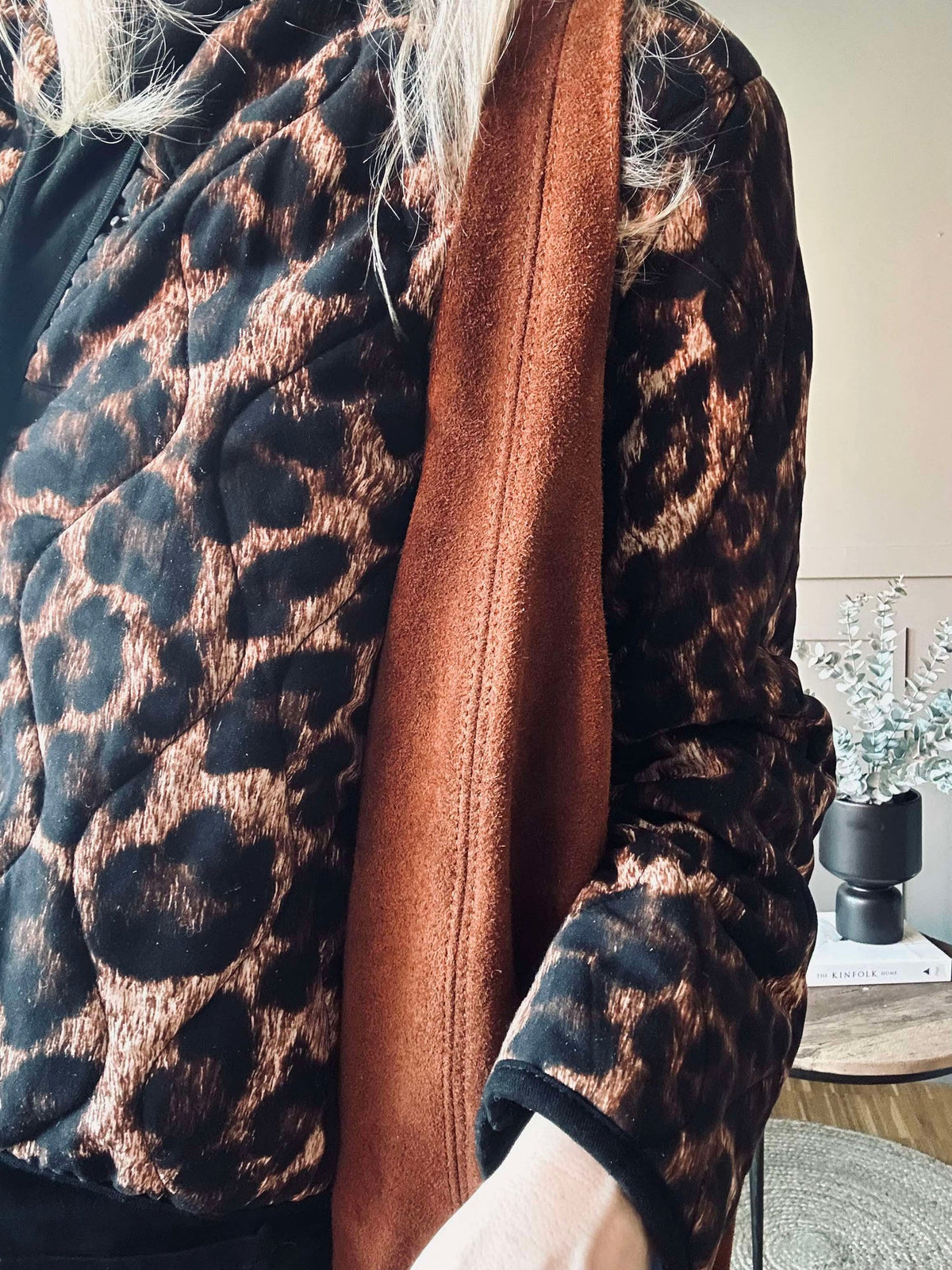 Shopper Dark cognac Suède