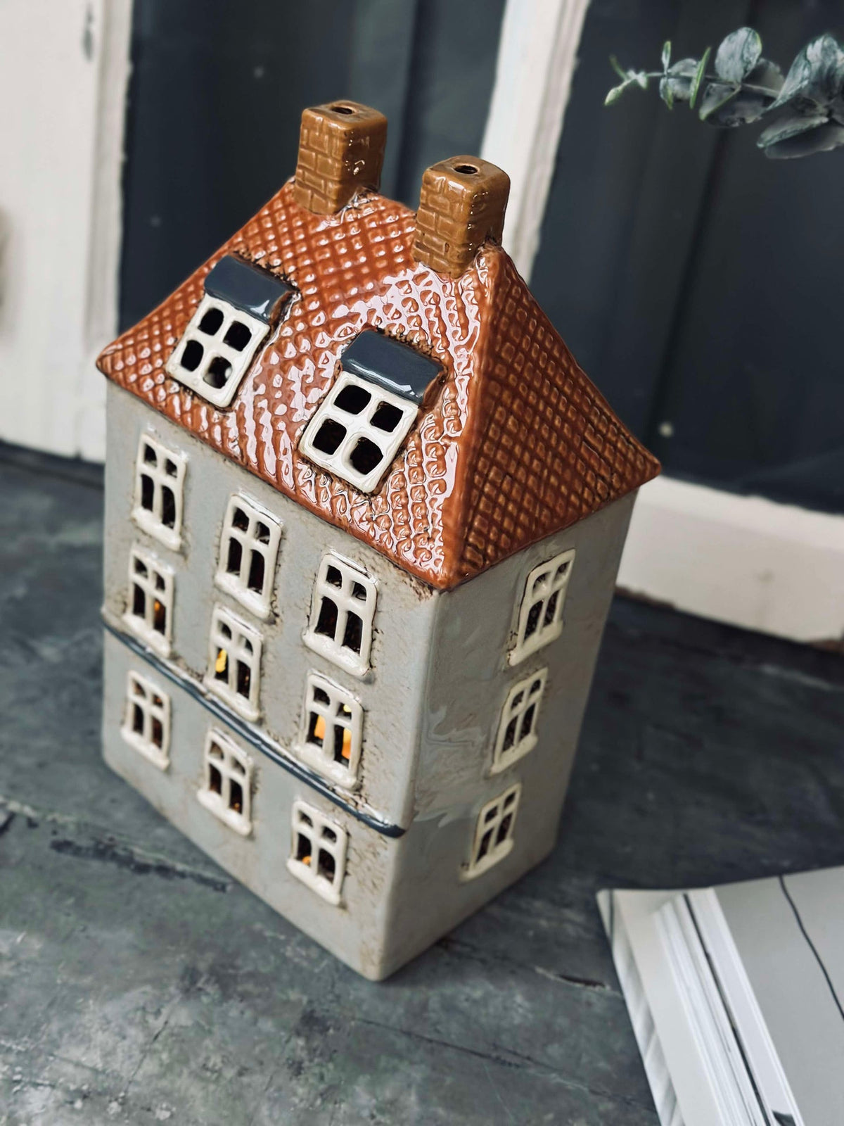 Maison lumineuse en céramique - Beige