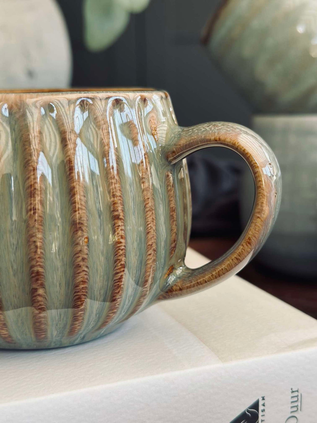 Tasse VIGA Strie - Gris / brun