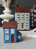 Maison Lumineuse en Céramique - Bleu