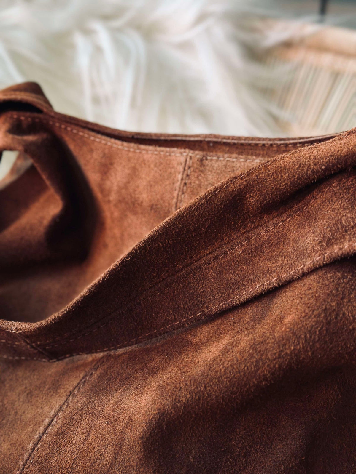 Shopper Dark cognac Suède