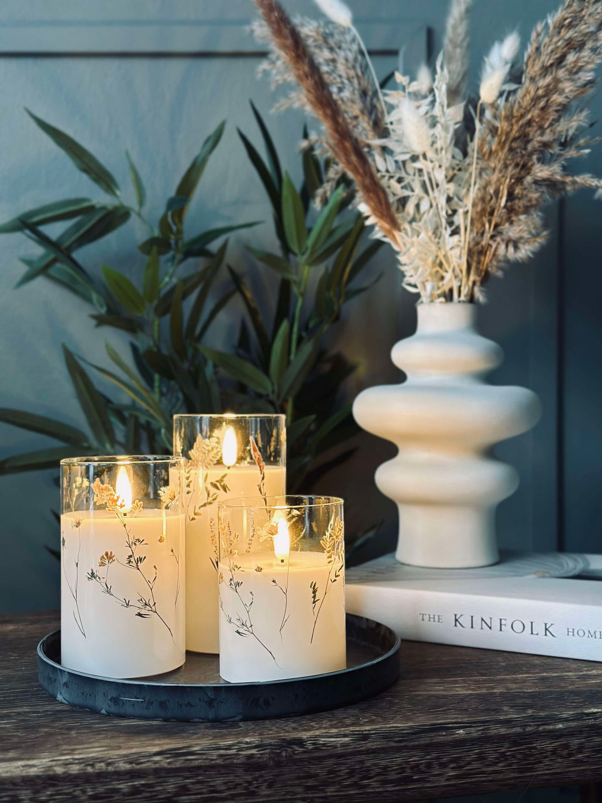 LED FLORA Cylinder  – Lot de 3 pièces avec télécommande