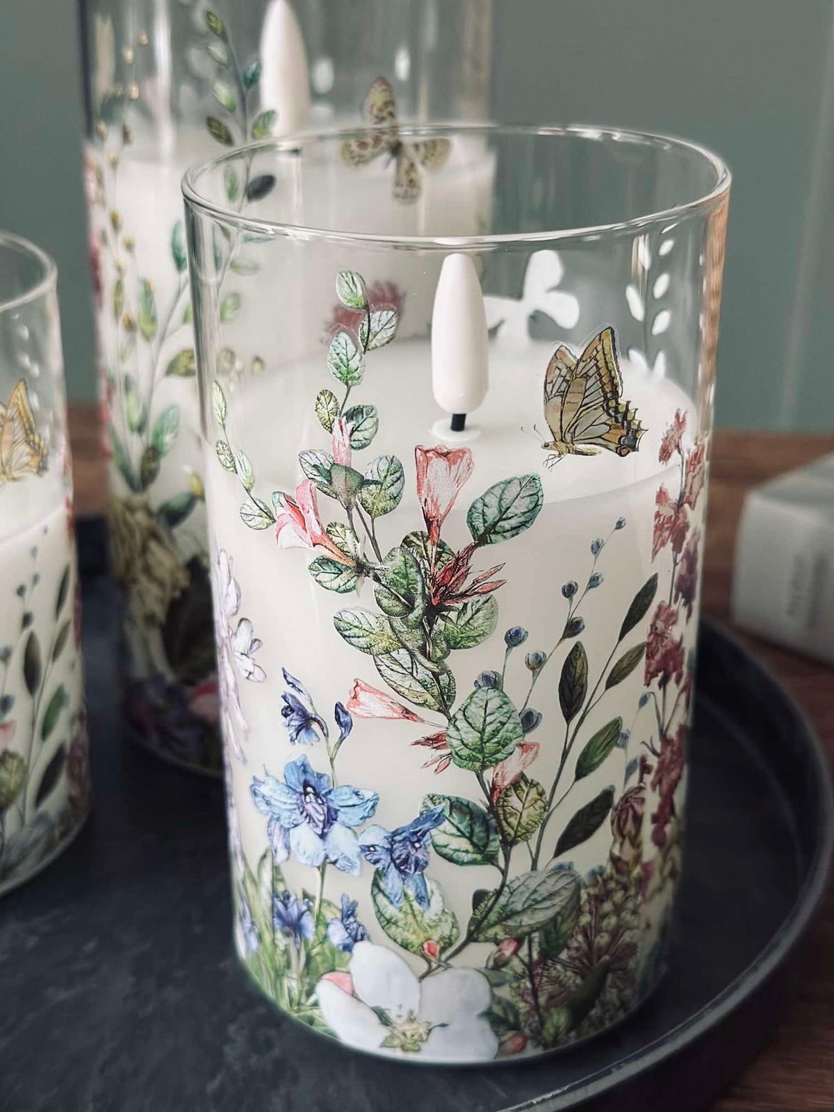 LED FLORA Cylinder – Lot de 3 pièces et télécommande