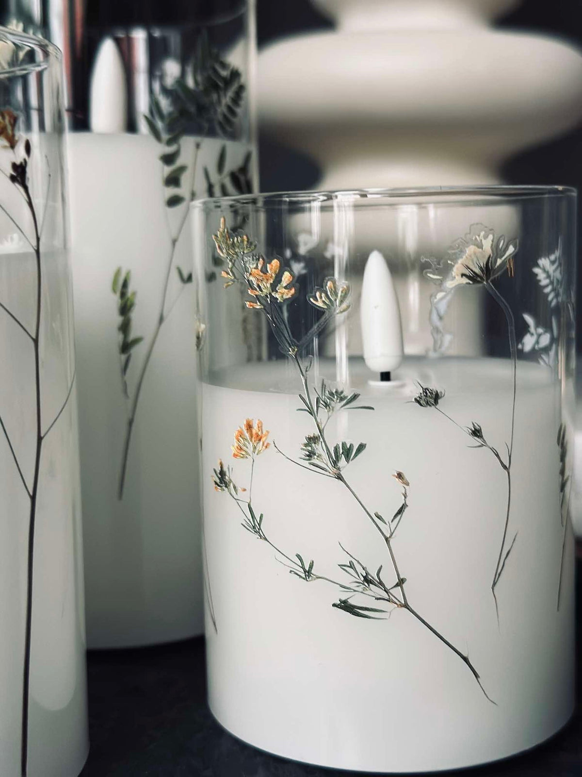 LED FLORA Cylinder  – Lot de 3 pièces avec télécommande