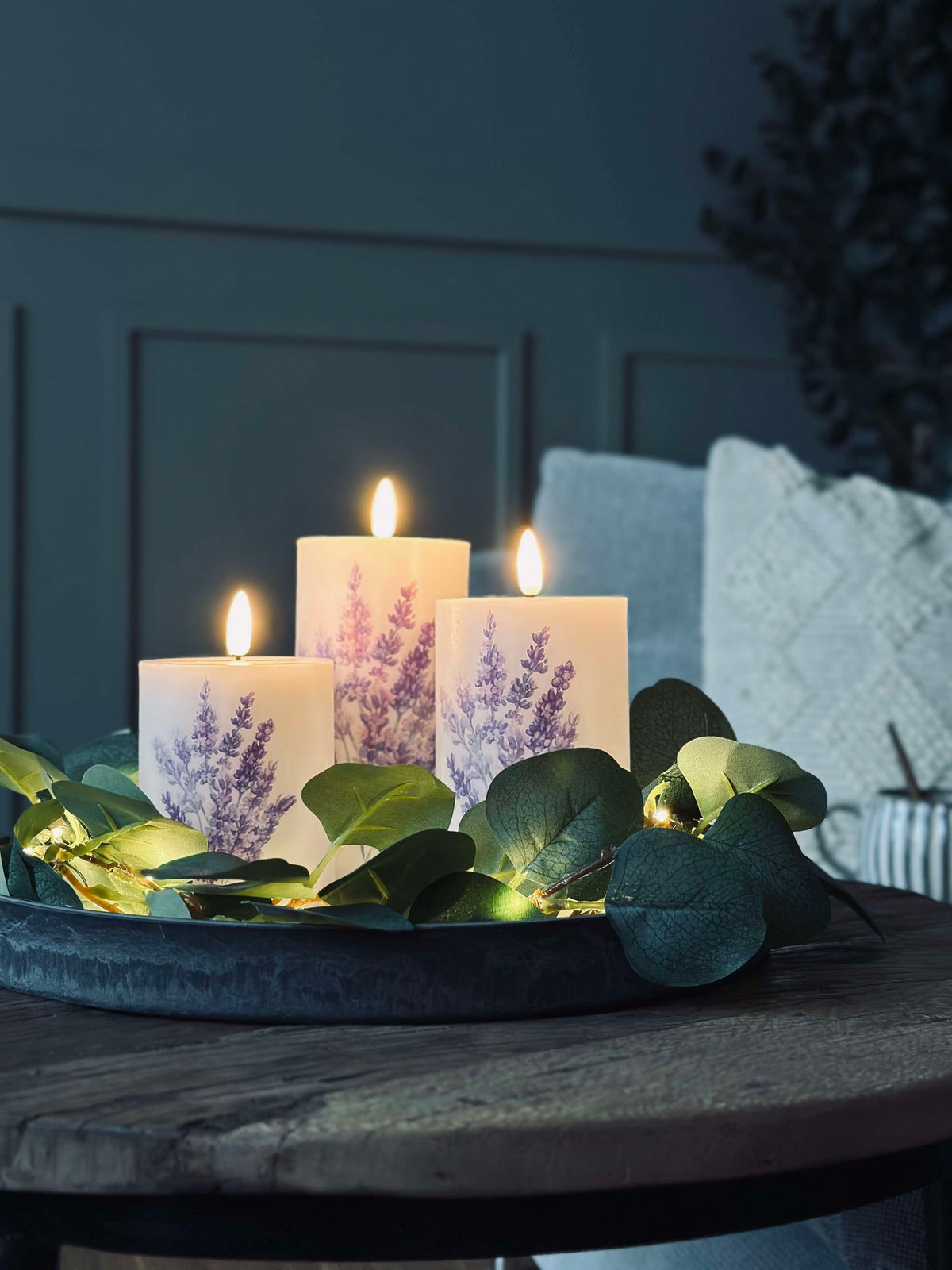LED FLORA Lavande – Lot de 3 et télécommande