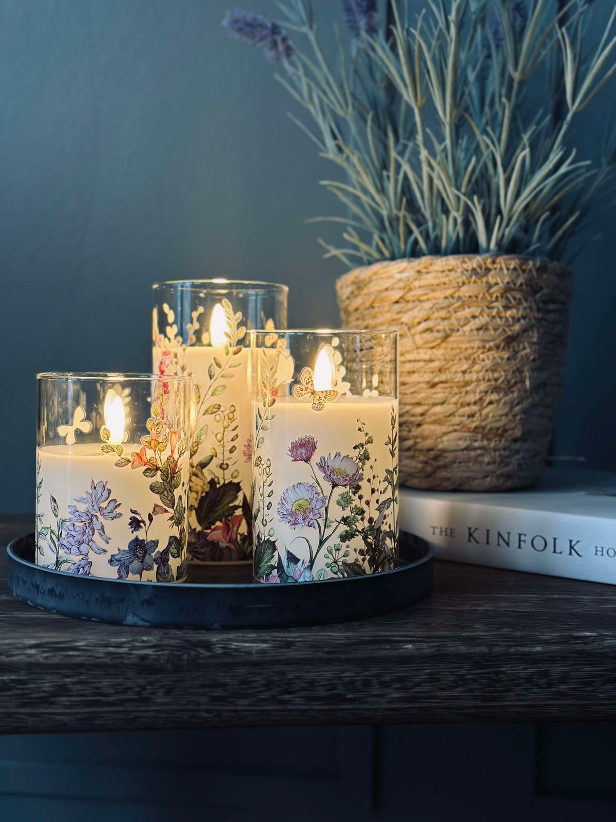 LED FLORA Cylinder – Lot de 3 pièces et télécommande