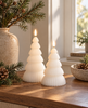 Sapin de Noël avec LED - Lot de 2 pièces. Blanc