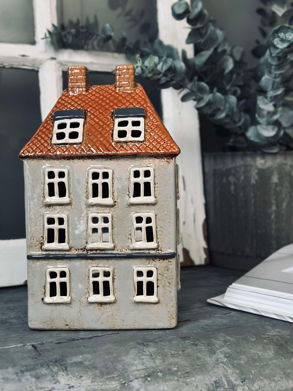 Maison lumineuse en céramique - Beige
